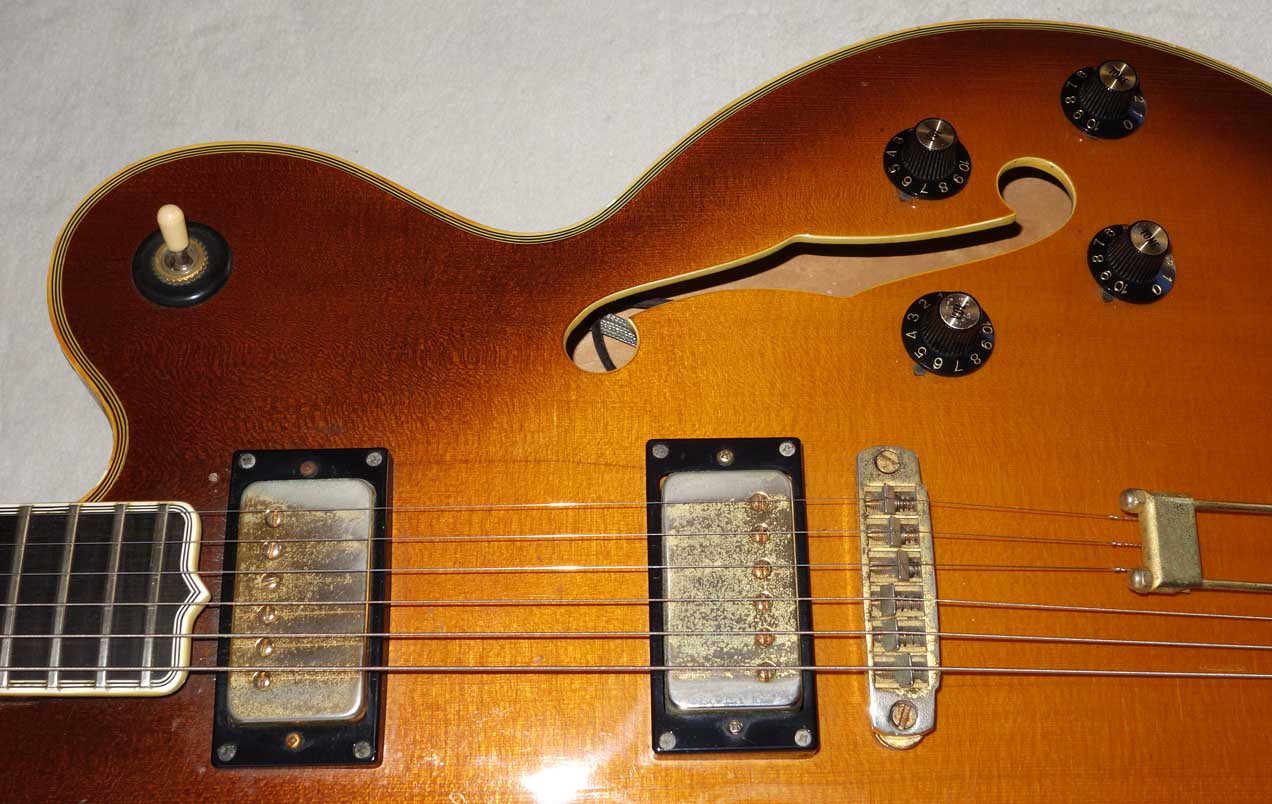 Vintage 1980 BRADLEY / Epiphone Emperor T Thinline, Semi-Hollow Body Guitar w/Case, MIJ Matsumoku, All Original