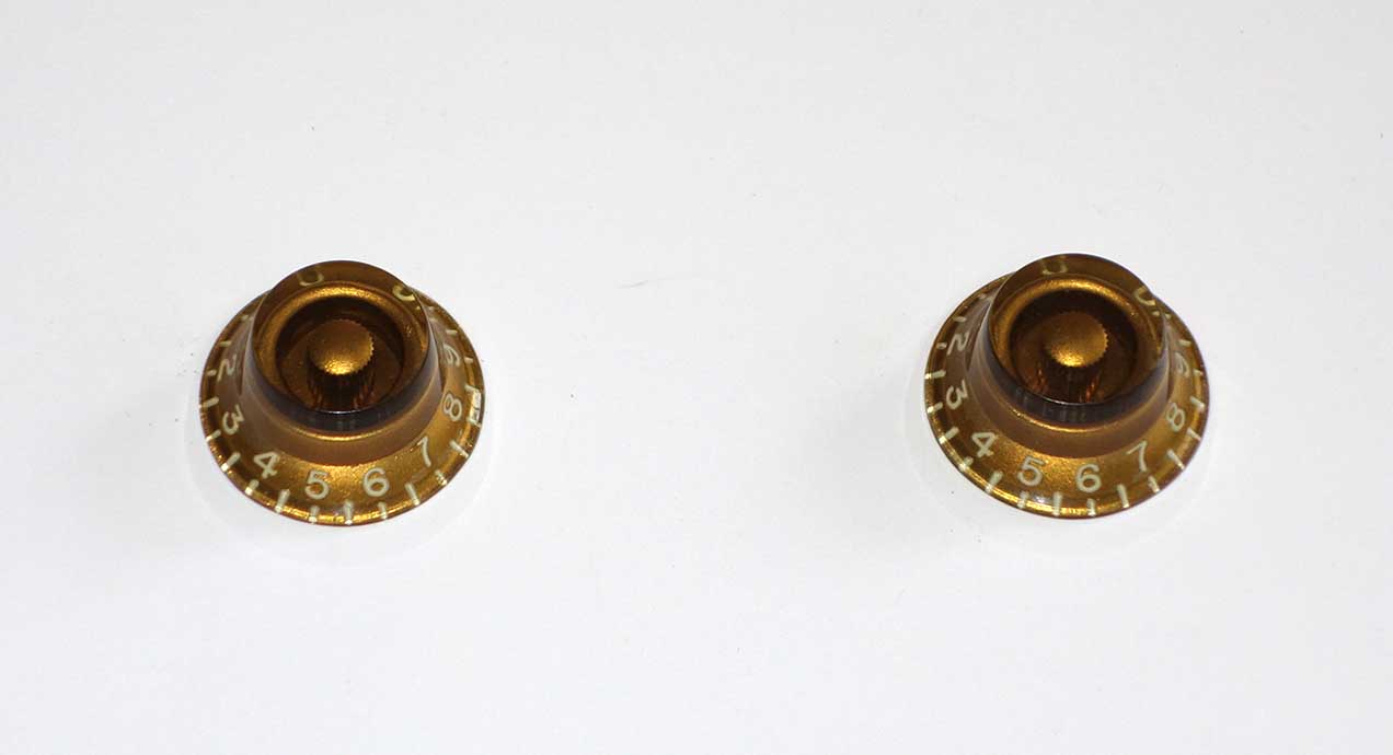 VINTAGE 1959 Gibson Gold/Amber Top Hat Knobs for Gibson Electric Guitars ES 175 225 335 295 Jazz Archtops & Thinlines
