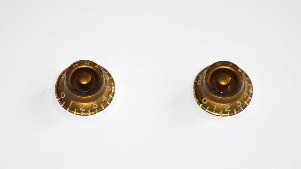 VINTAGE 1959 Gibson Gold/Amber Top Hat Knobs for Gibson Electric Guitars ES 175 225 335 295 Jazz Archtops & Thinlines