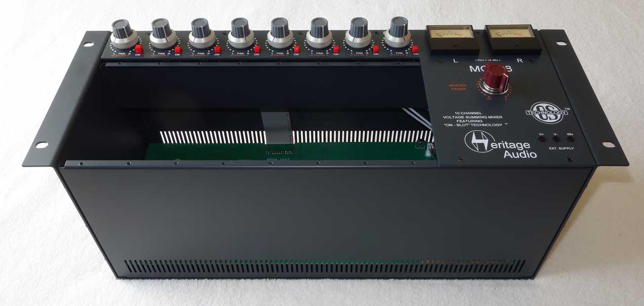 Heritage Audio MCM-8, a 10-Channel Music Compact Mixer w/8-Slots for 500-Series Modules