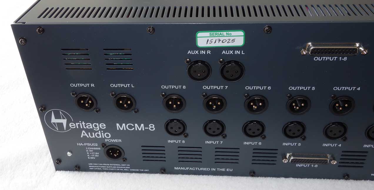 Heritage Audio MCM-8, a 10-Channel Music Compact Mixer w/8-Slots for 500-Series Modules