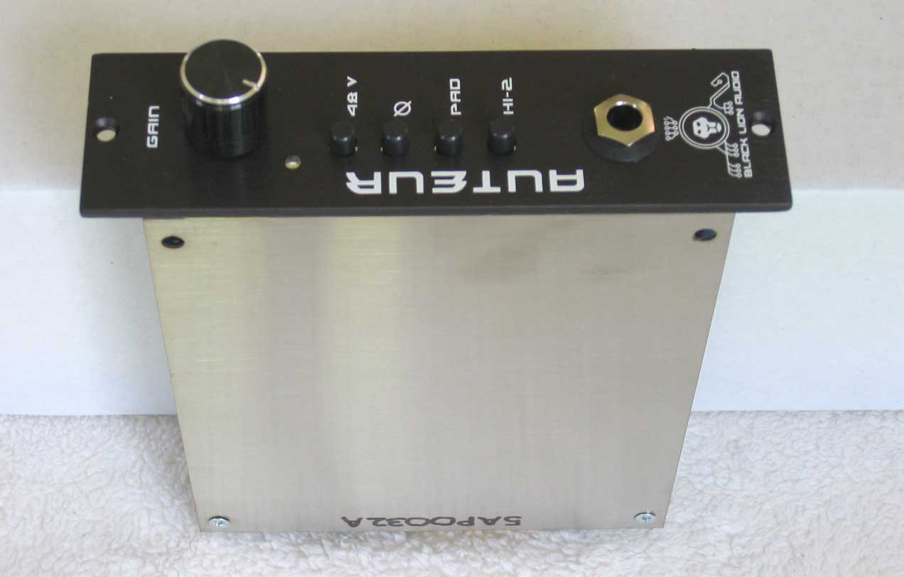 New Black Lion Audio Auteur Transformer-Balanced Mic Preamp for API 500 Series Racks