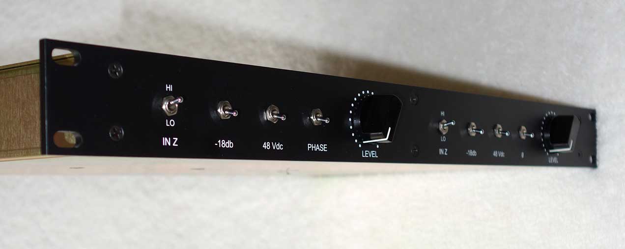 Stereo Langevin AM16 Console Mic Preamps, Racked by Ian Gardiner of Boutique Audio / Inward Connections / Tree Audio