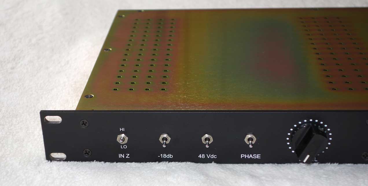 Stereo Langevin AM16 Console Mic Preamps, Racked by Ian Gardiner of Boutique Audio / Inward Connections / Tree Audio