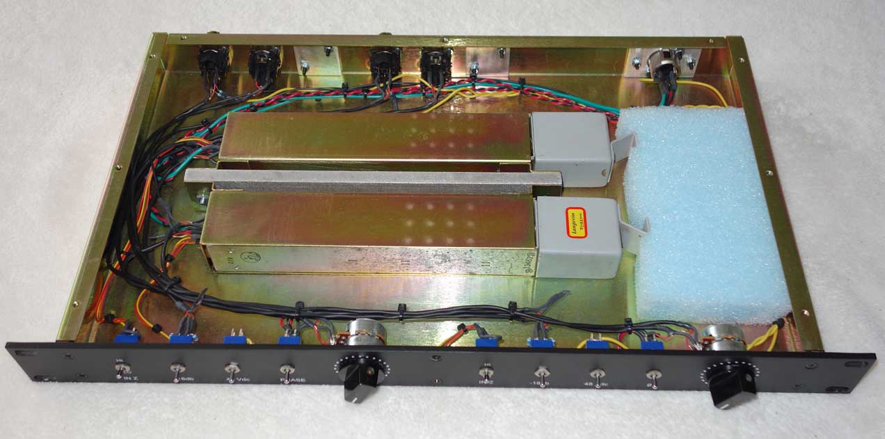 Stereo Langevin AM16 Console Mic Preamps, Racked by Ian Gardiner of Boutique Audio / Inward Connections / Tree Audio