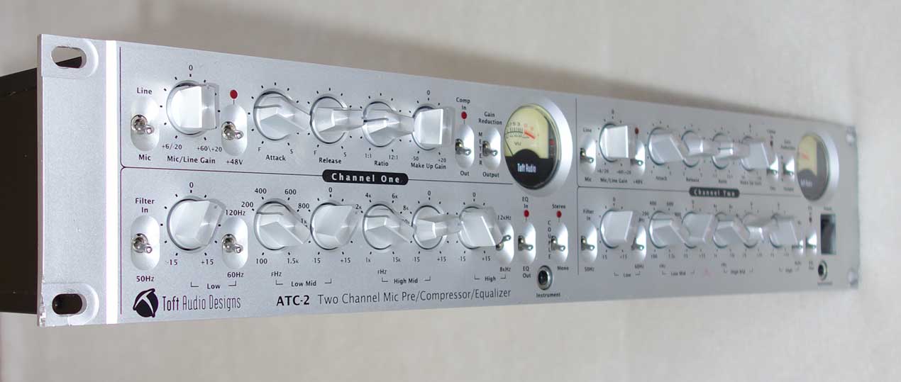 買い特価◆TOFT Audio Designs ATC-2 ハイ・リゾリューション正規品　2ch マイクプリ/コンプレッサー/EQ ソリッドステートプリアンプ マイクプリアンプ